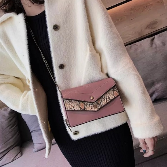 🆕 LILLE Snakeskin Crossbody Shoulder Bag - Picture 3 of 7